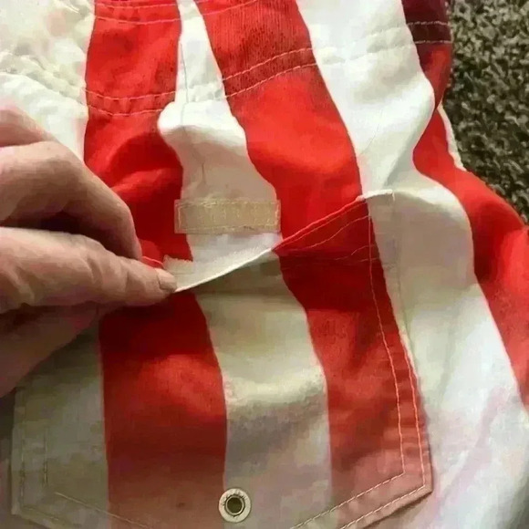 Hollister American Flag Stars and Stripes Beach Swim Trunks. Men's Size 30 - Picture 4 of 11